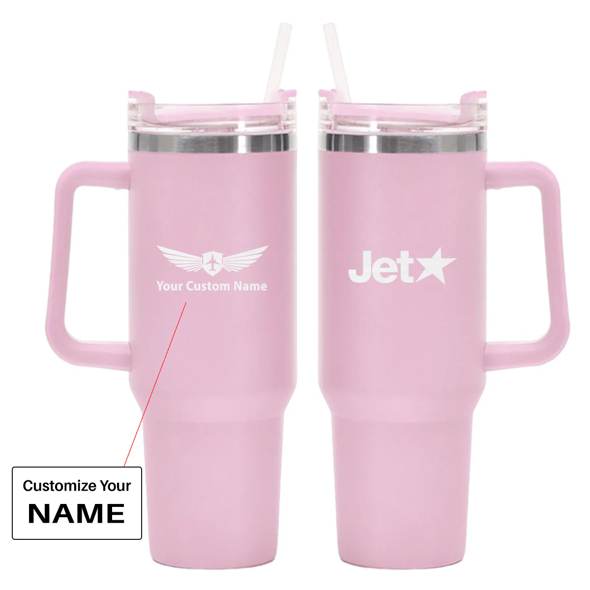 Jetstar Airlines Designed 40oz Stainless Steel Car Mug With Holder - Image 15