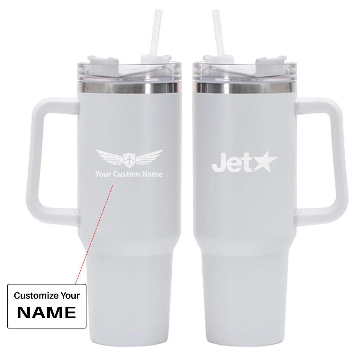 Jetstar Airlines Designed 40oz Stainless Steel Car Mug With Holder - Image 21
