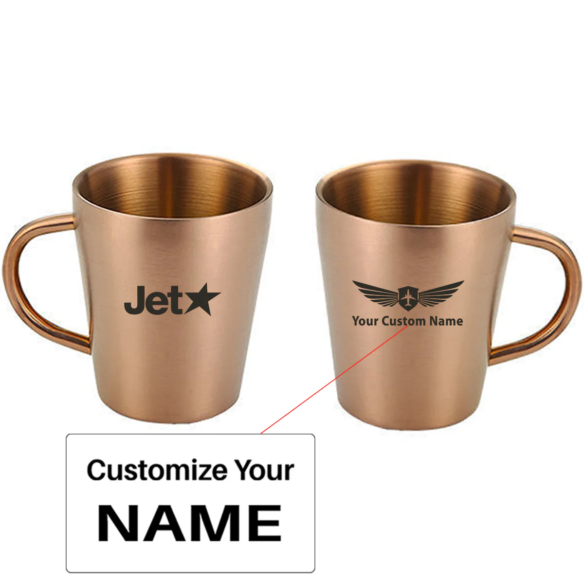 Jetstar Airlines Designed Stainless Steel Coffee Mugs - Image 3