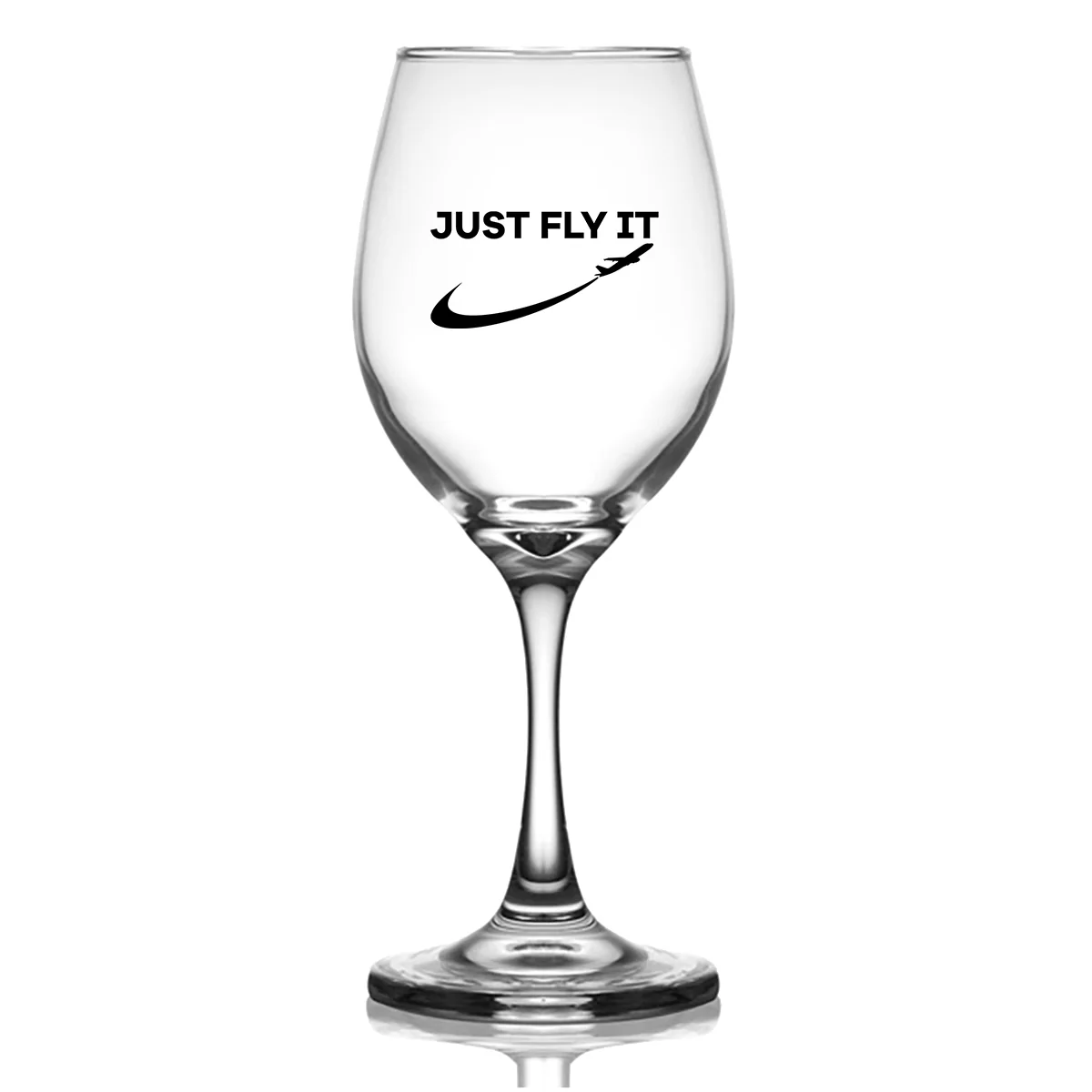 Just Fly It 2 Designed Wine Glasses - Image 2