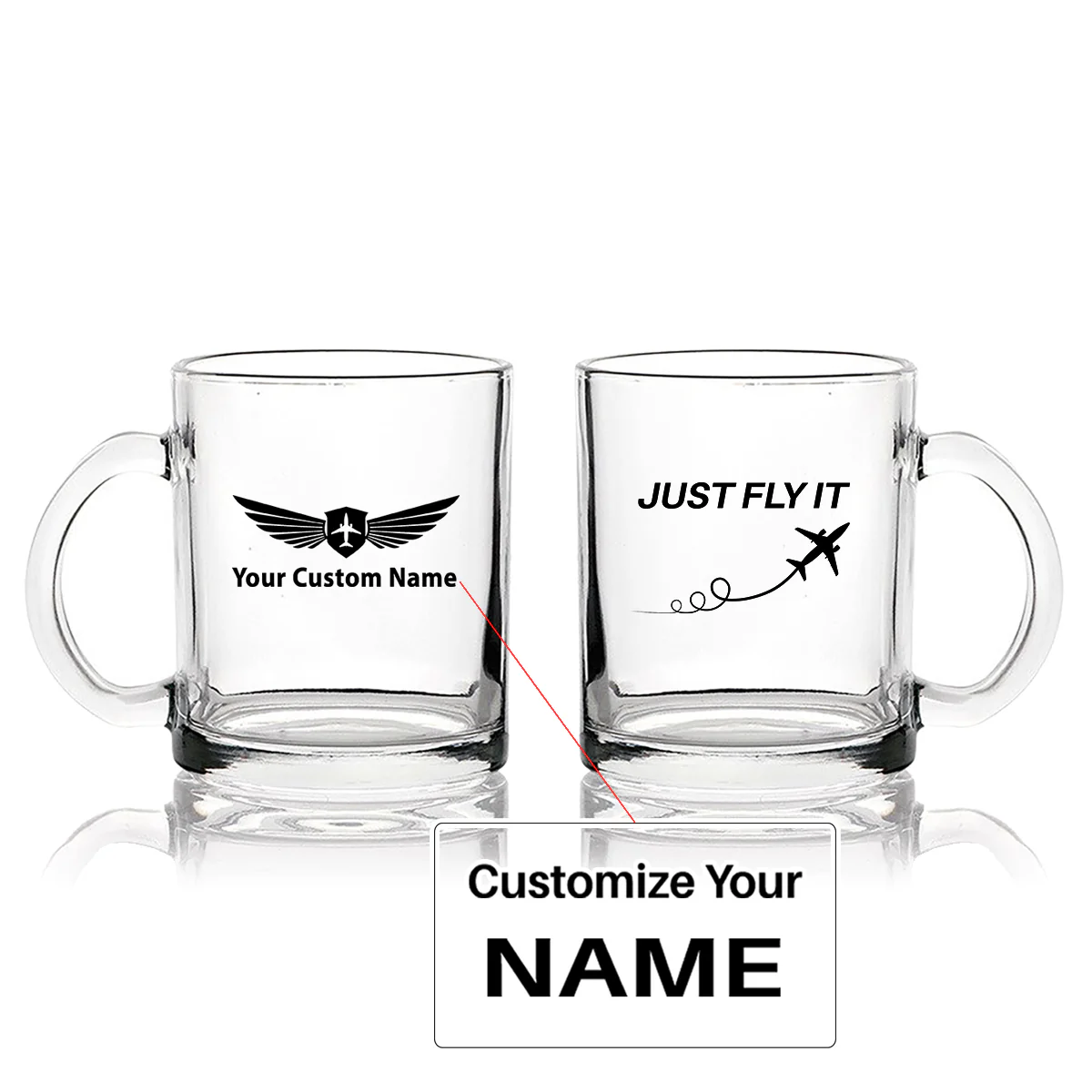Just Fly It Designed Coffee & Tea Glasses