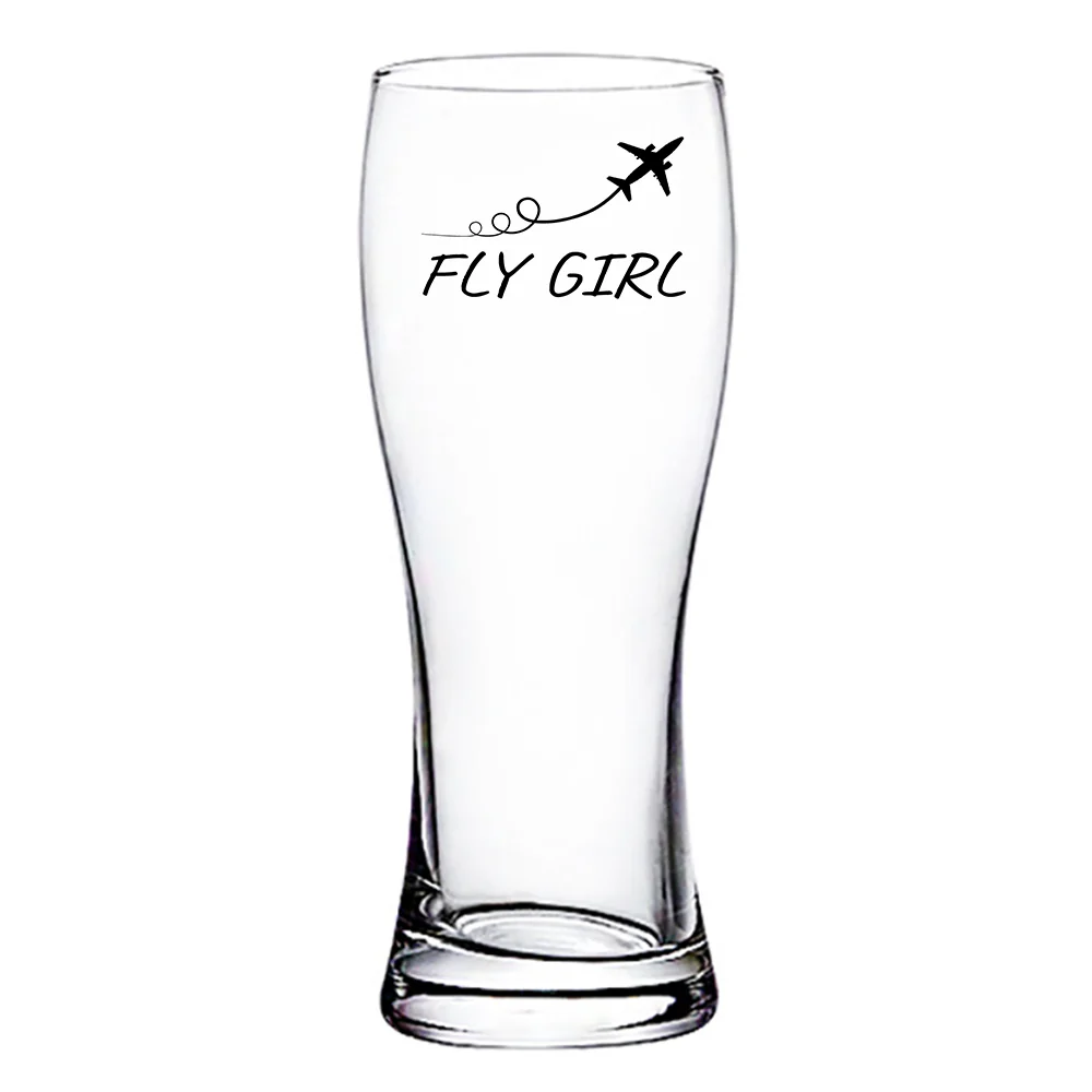 Just Fly It & Fly Girl Designed Pilsner Beer Glasses - Image 2