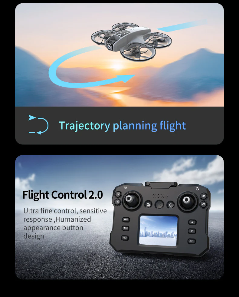 K200 Brushless Drone: Screen Remote, Optical Flow Positioning & Colorful LED Full-Protection Quadcopter - Image 14
