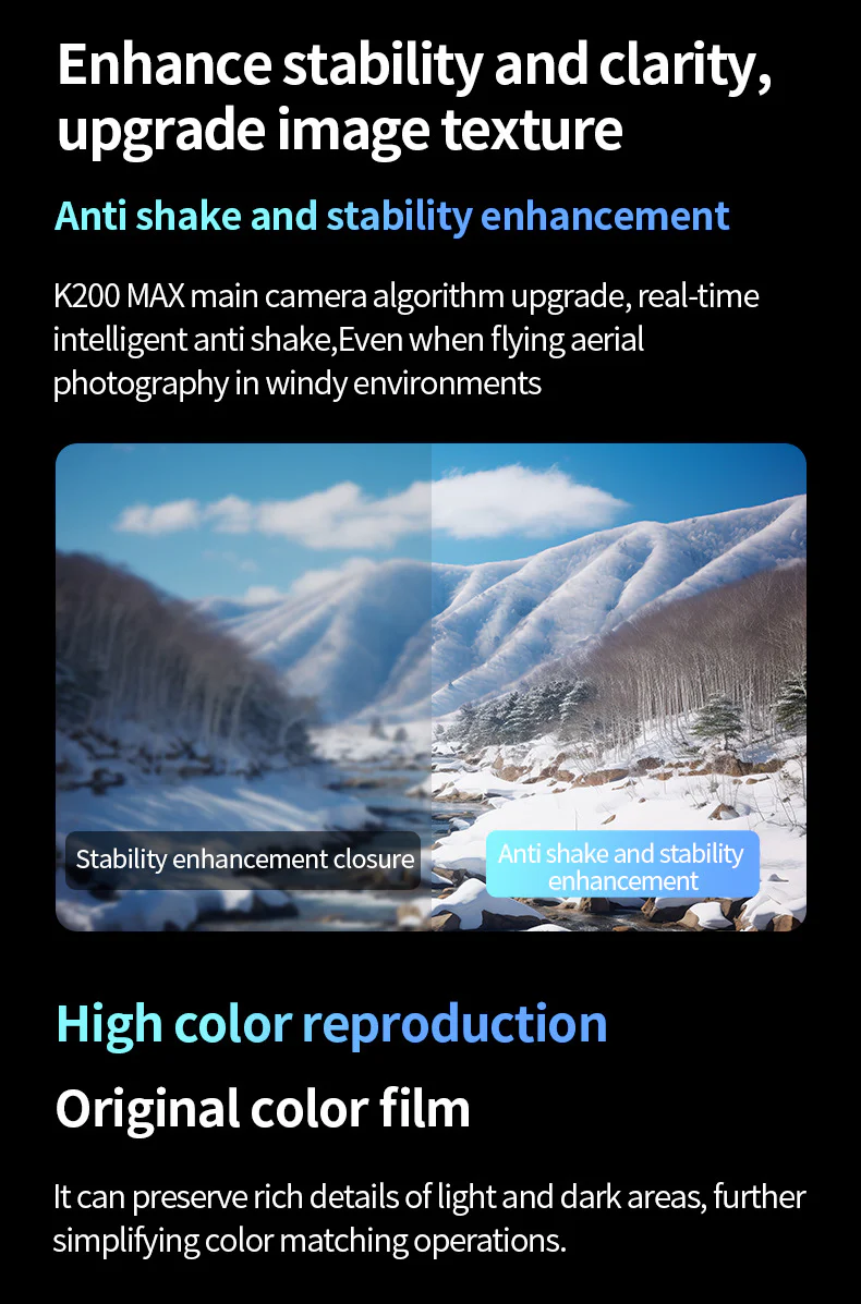 K200 Brushless Drone: Screen Remote, Optical Flow Positioning & Colorful LED Full-Protection Quadcopter - Image 16