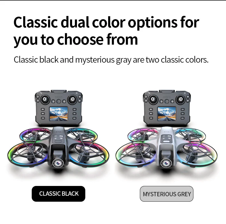 K200 Brushless Drone: Screen Remote, Optical Flow Positioning & Colorful LED Full-Protection Quadcopter - Image 24