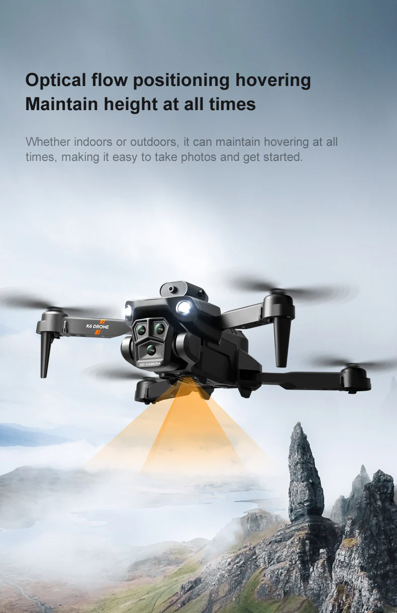 K6 MAX Drone: 4K HD Triple-Camera Quadcopter with 4-Way Obstacle Avoidance, Optical Flow Positioning & Remote Control - Image 11