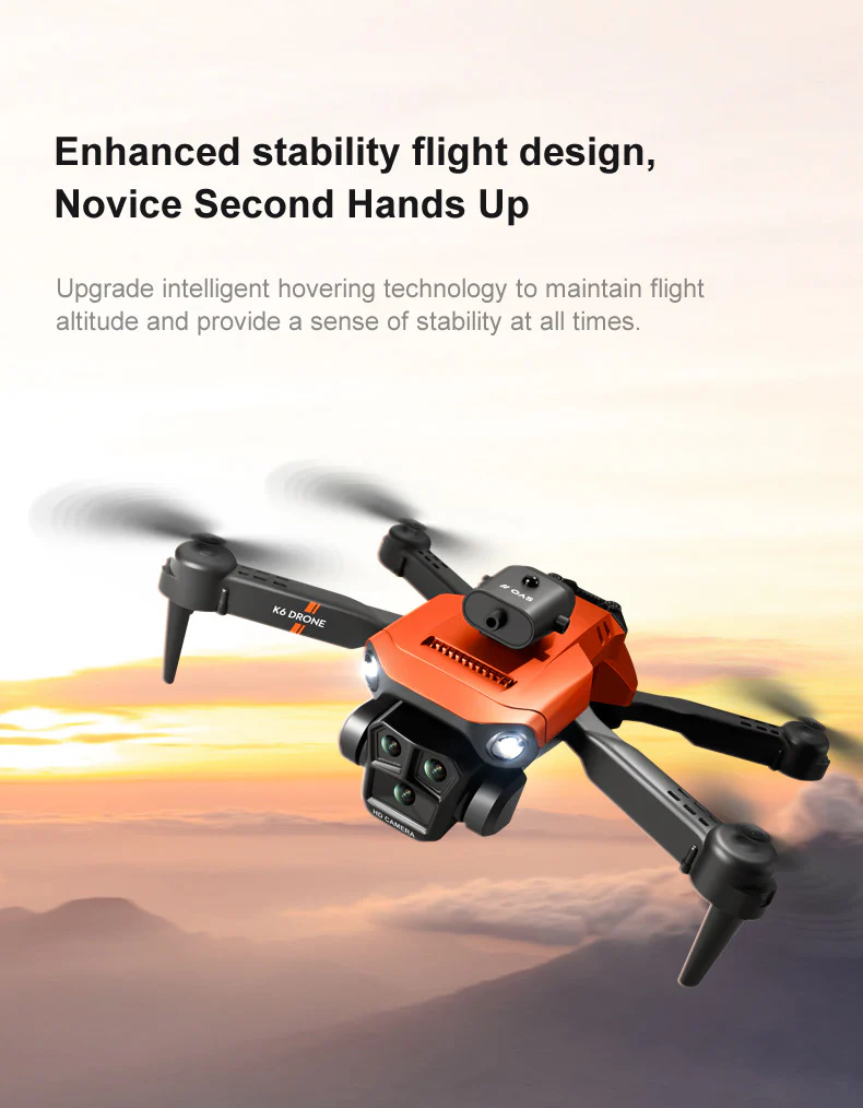 K6 MAX Drone: 4K HD Triple-Camera Quadcopter with 4-Way Obstacle Avoidance, Optical Flow Positioning & Remote Control - Image 7