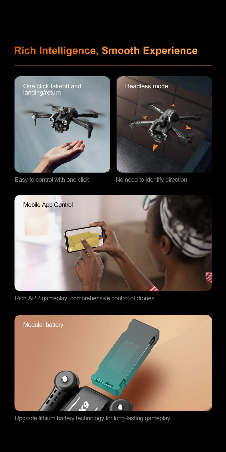 K9MAX Drone: Triple-Lens Aerial Photography Quadcopter with Optical Flow & Obstacle Avoidance, Remote-Controlled Toy Drone - Image 21
