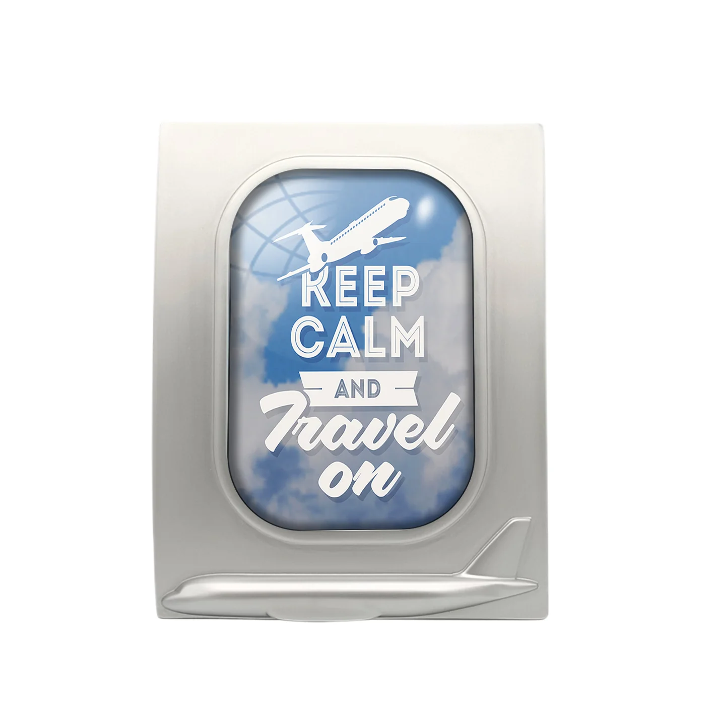 Keep Calm and Travel On Designed Airplane Window Photo Frame - Image 2