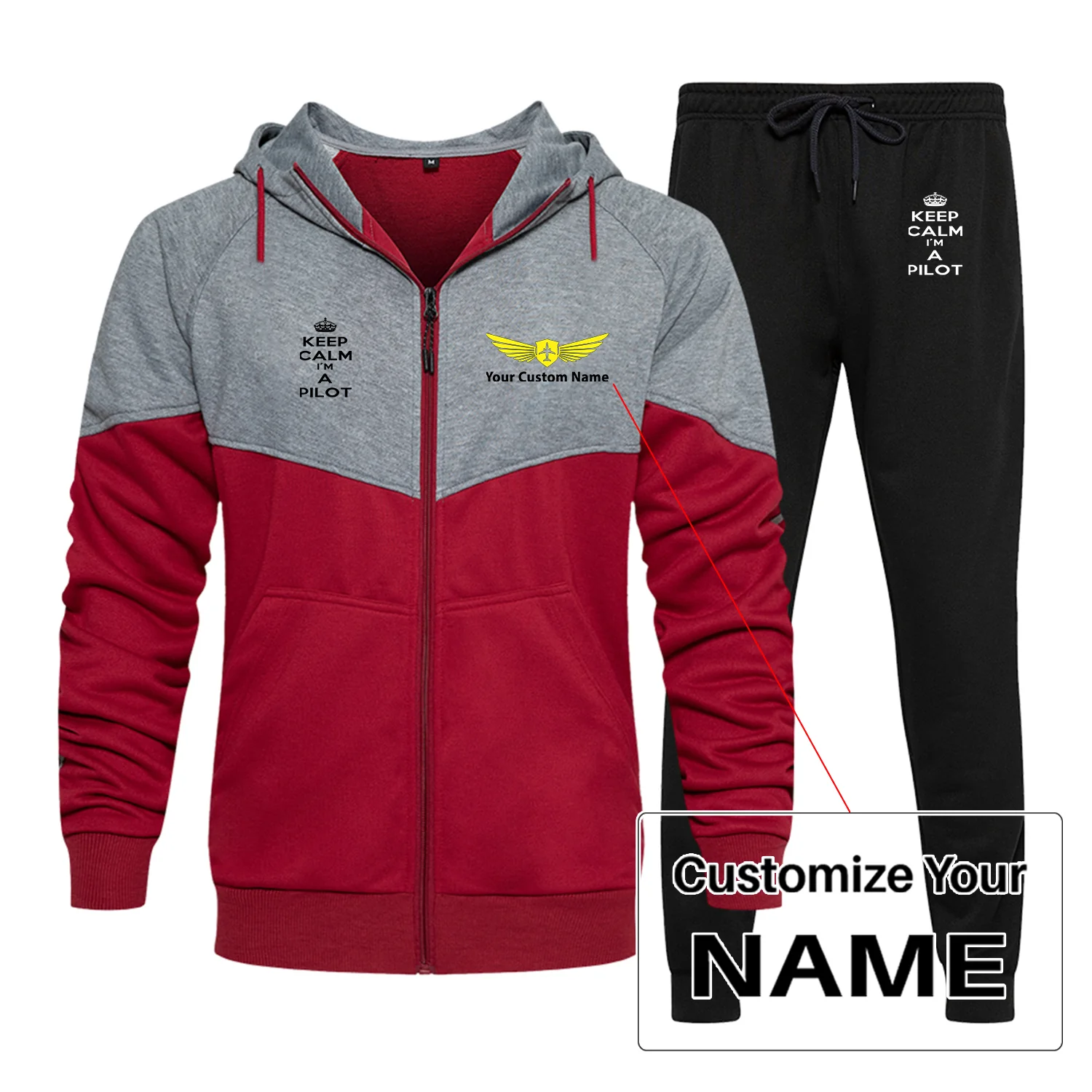 Keep Calm I'm a Pilot Designed Colourful Z. Hoodies & Sweatpants - Image 5