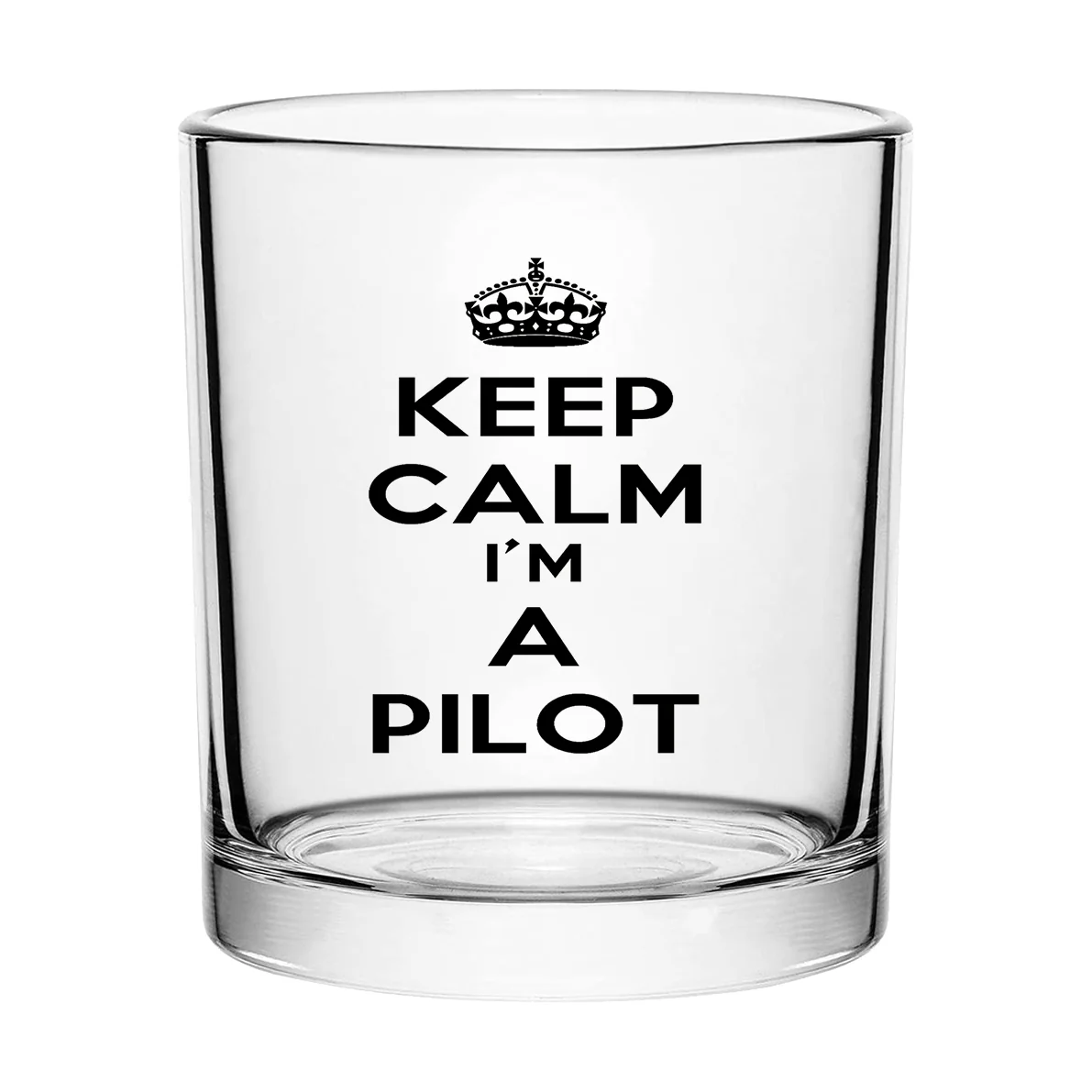 Keep Calm I'm a Pilot Designed Special Whiskey Glasses - Image 2
