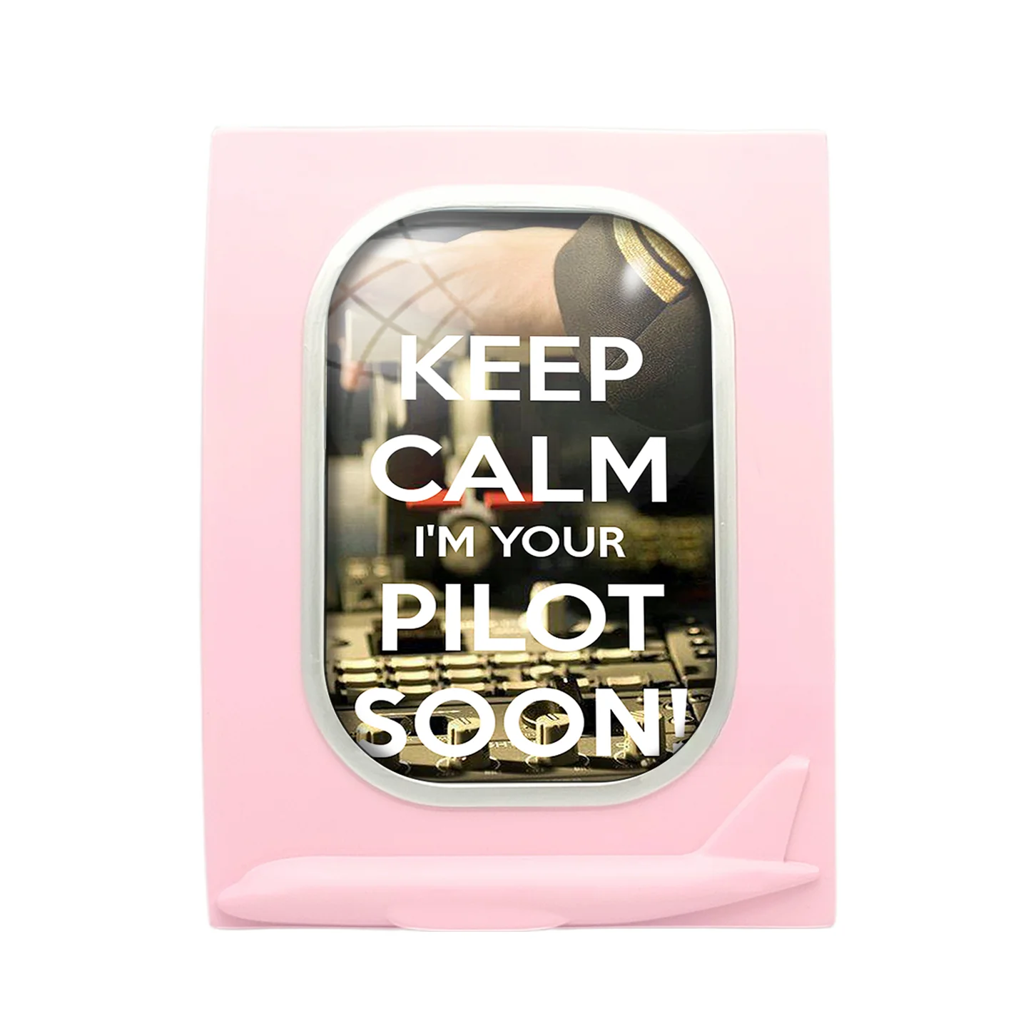 Keep Calm I'm your Pilot Soon Designed Airplane Window Photo Frame - Image 3