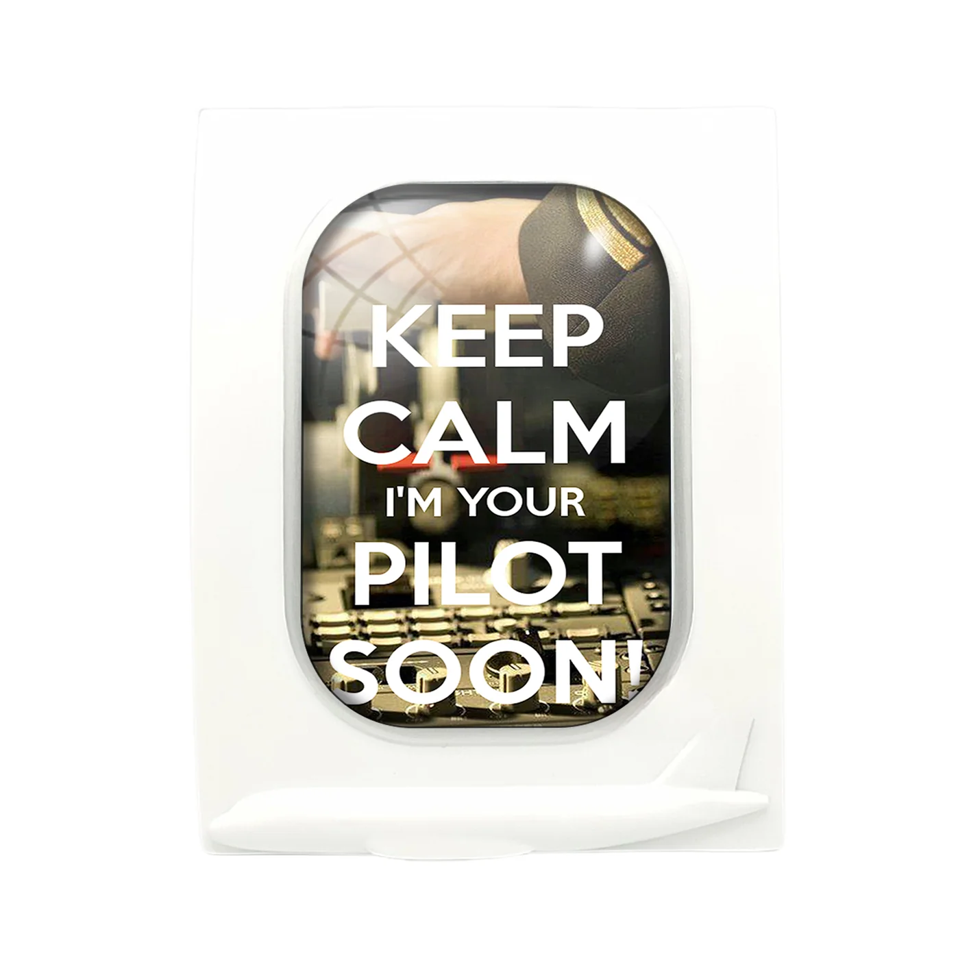 Keep Calm I'm your Pilot Soon Designed Airplane Window Photo Frame - Image 4