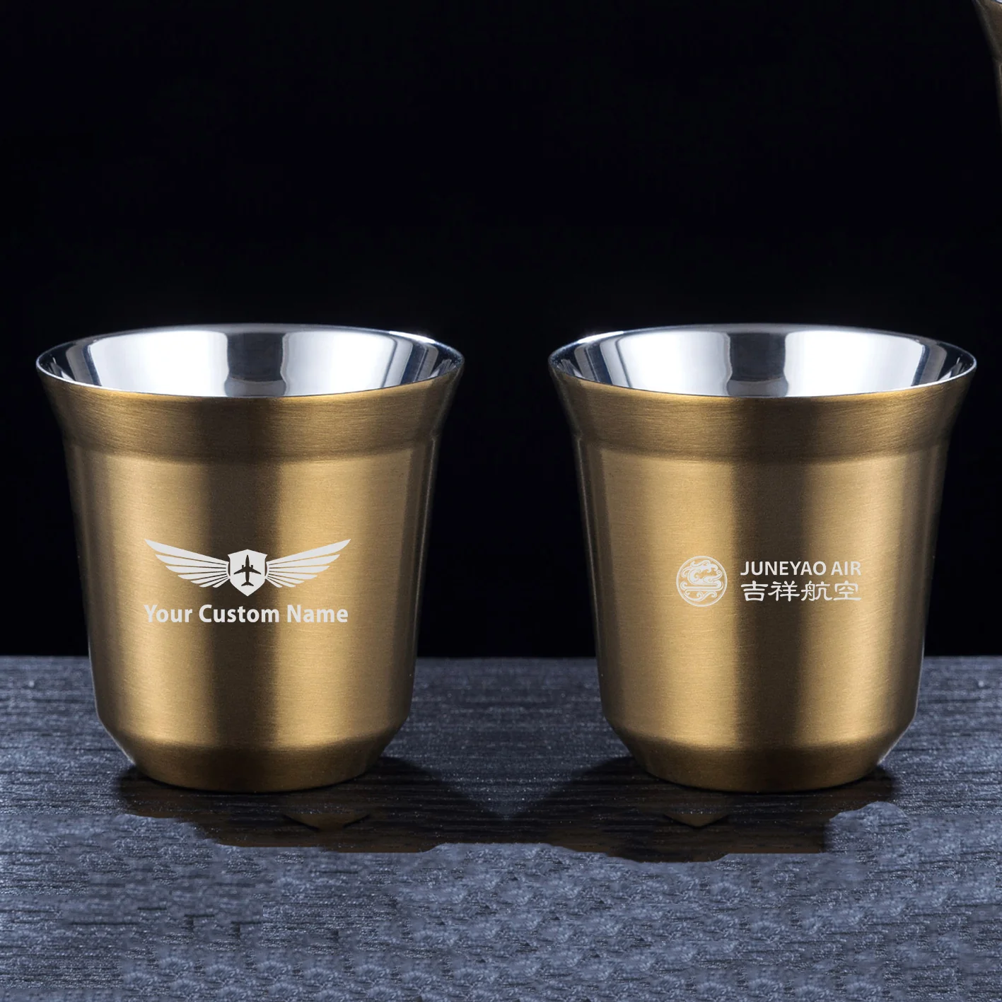 Juneyao Airlines Designed Double Wall Stainless Steel Coffee Mugs - Image 9