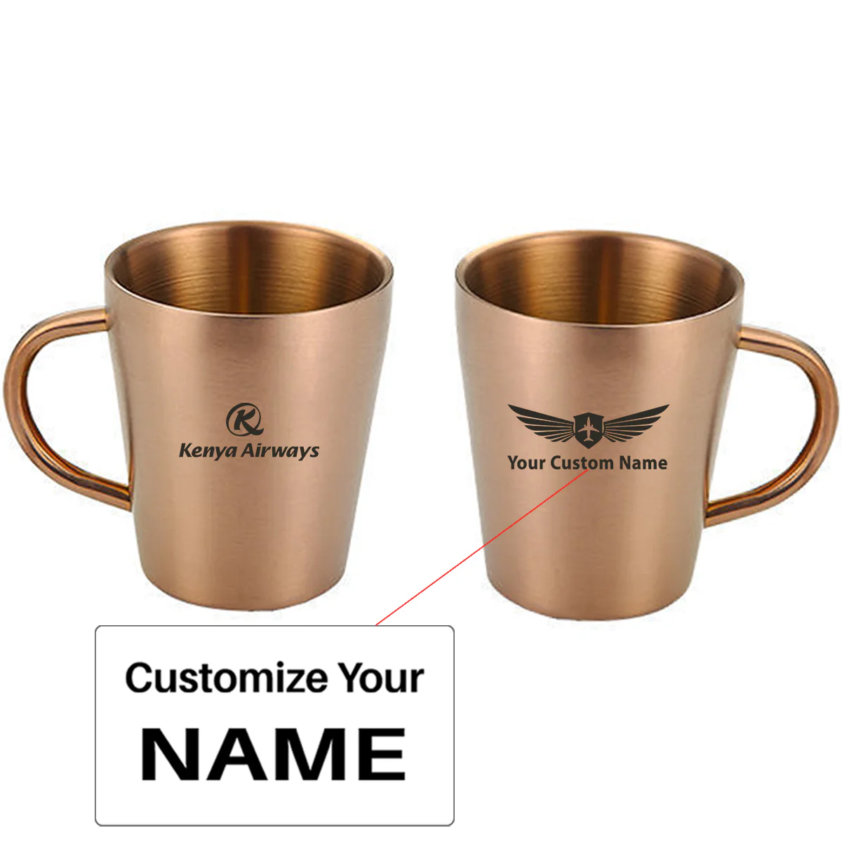 Kenya Airways Designed Stainless Steel Coffee Mugs - Image 3