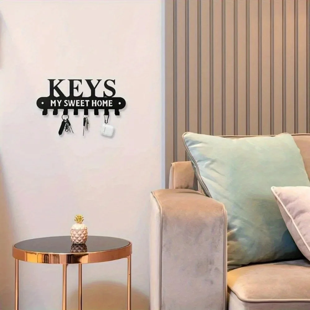 Key Holder "Sweet Home" Wall Sculpture 26x10CM - Image 3