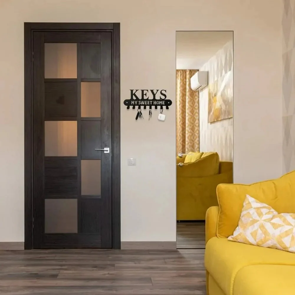 Key Holder "Sweet Home" Wall Sculpture 26x10CM - Image 5