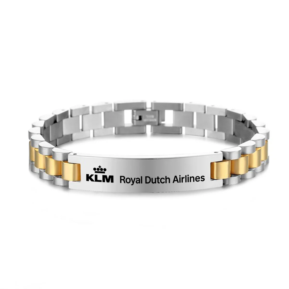 KLM Royal Dutch Airlines Designed Stainless Steel Chain Bracelets - Image 3