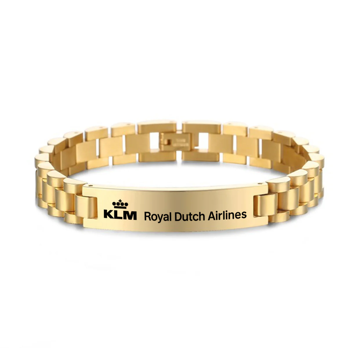 KLM Royal Dutch Airlines Designed Stainless Steel Chain Bracelets - Image 4