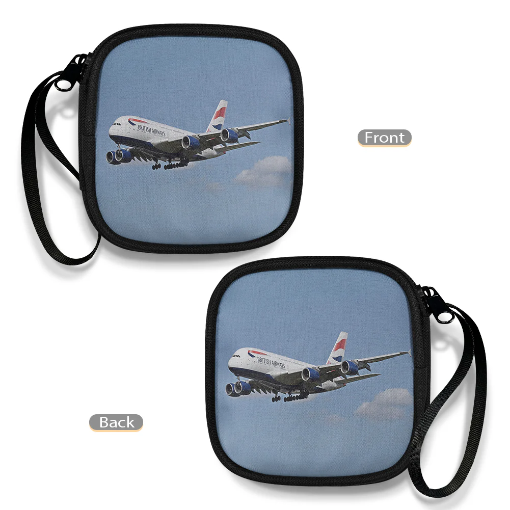 Landing British Airways A380 Designed Portable Headphone Bag - Image 4