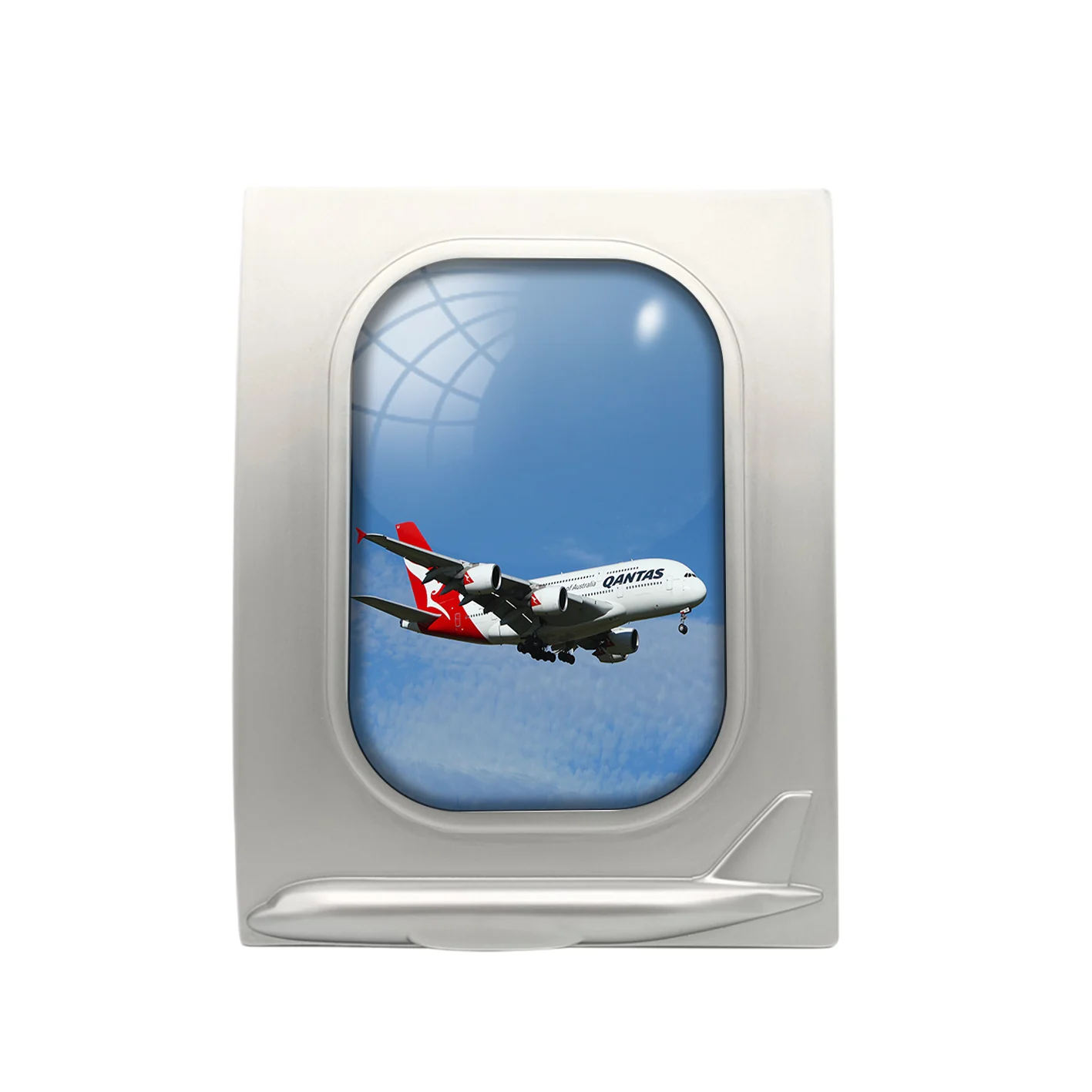 Landing Qantas Airlines A380 Designed Airplane Window Photo Frame - Image 2