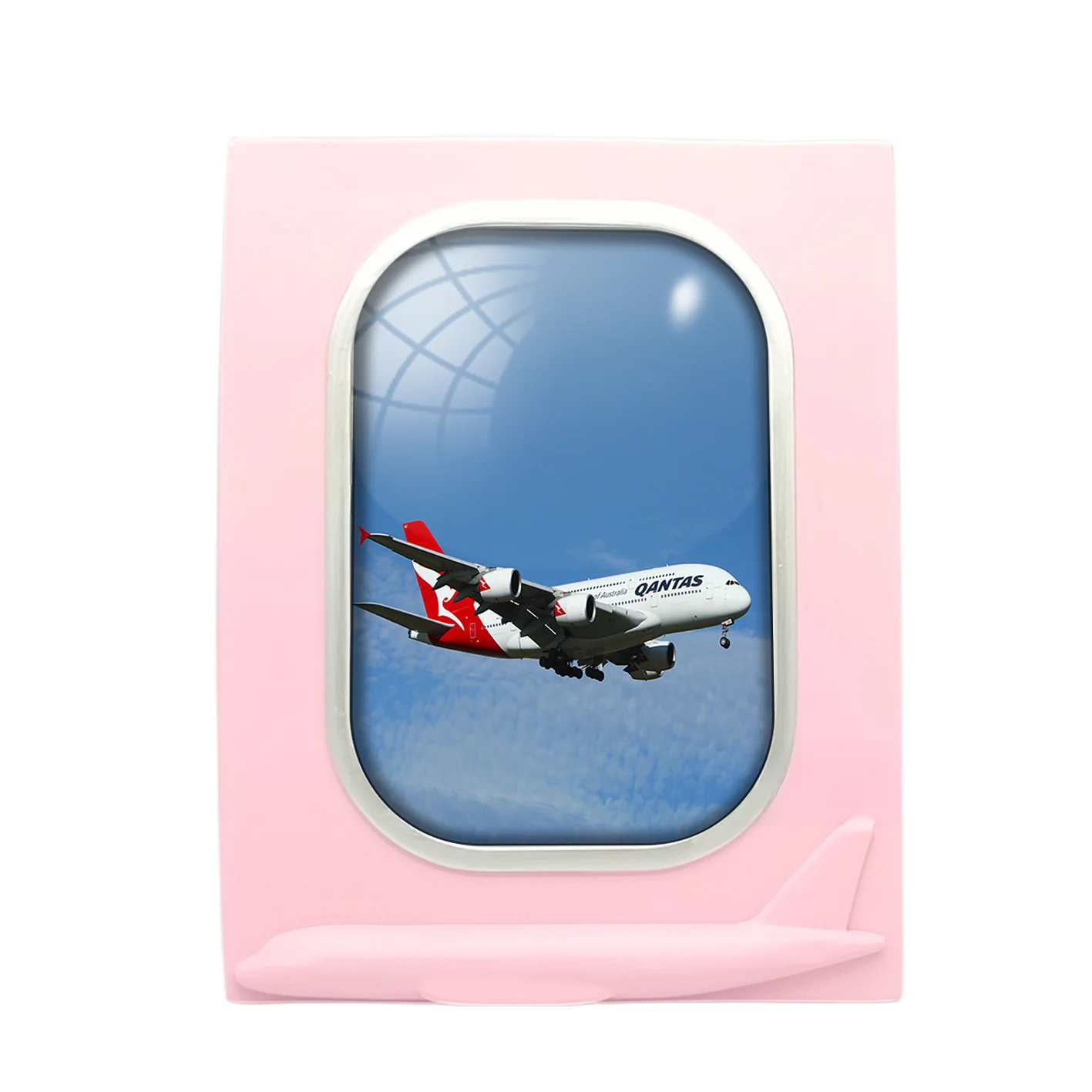 Landing Qantas Airlines A380 Designed Airplane Window Photo Frame - Image 3