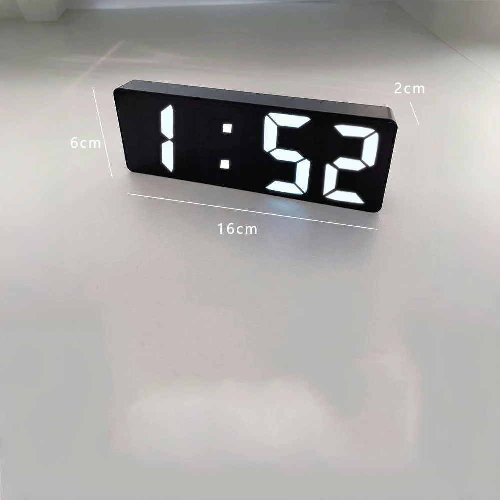 LED Creative Mirror Alarm Clock (Battery & Plug-in) - Image 4