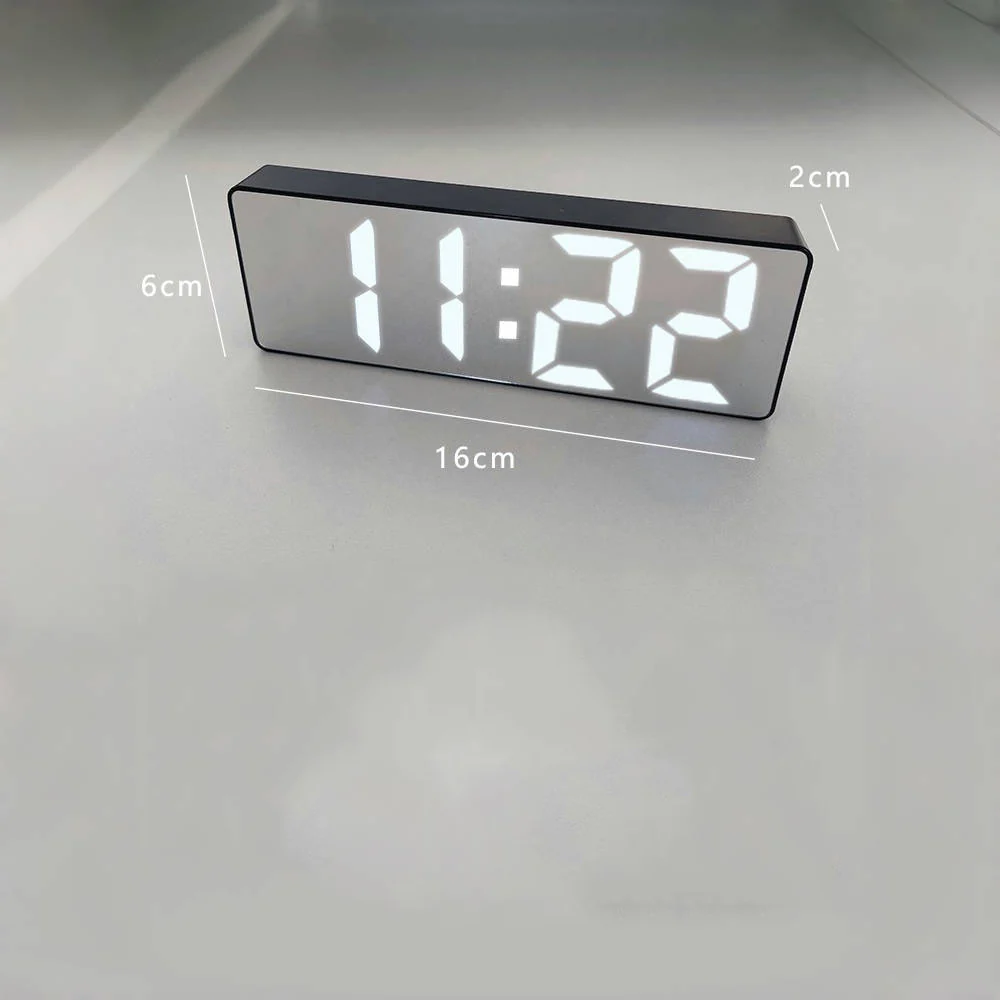 LED Creative Mirror Alarm Clock (Battery & Plug-in) - Image 5