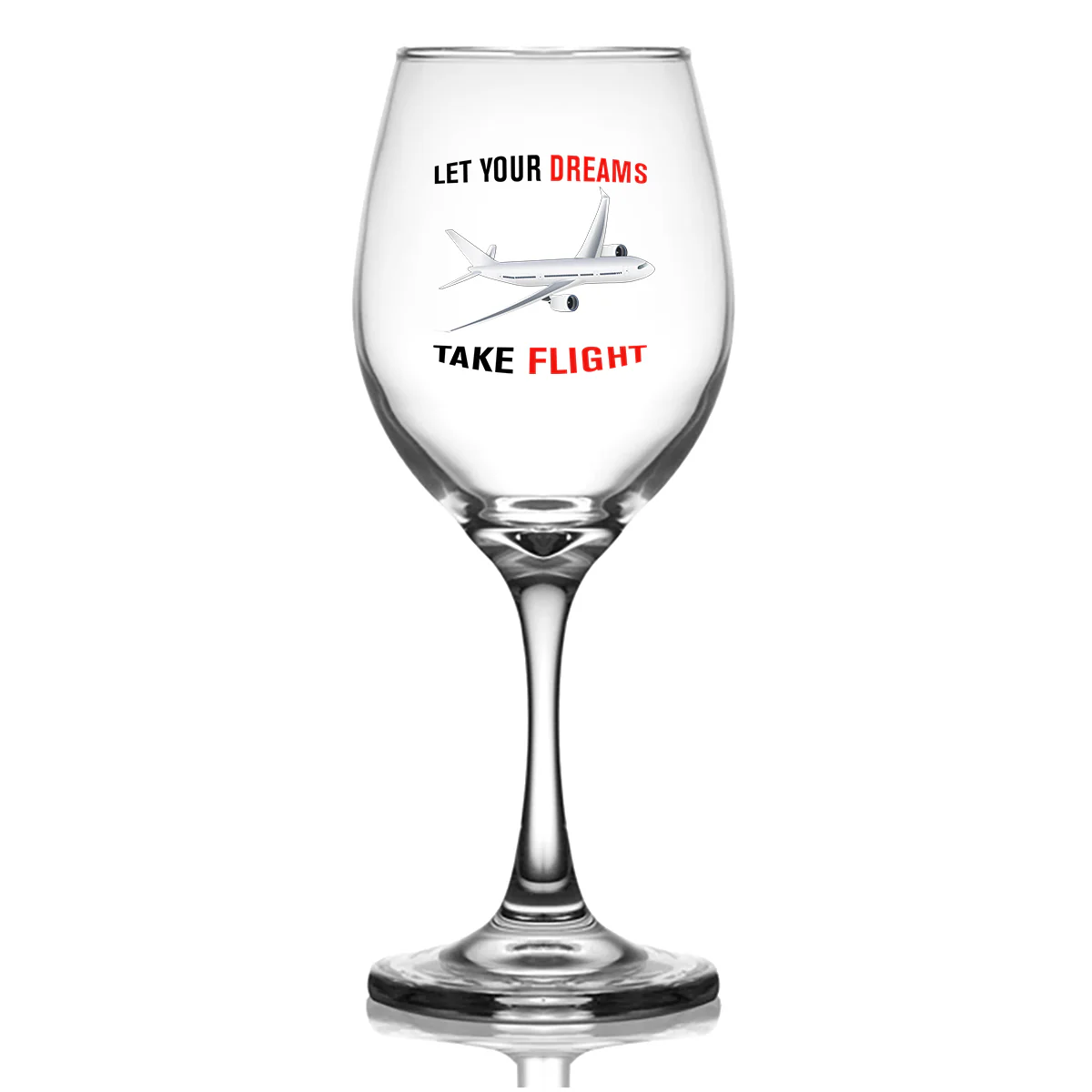 Let Your Dreams Take Flight Designed Wine Glasses - Image 2