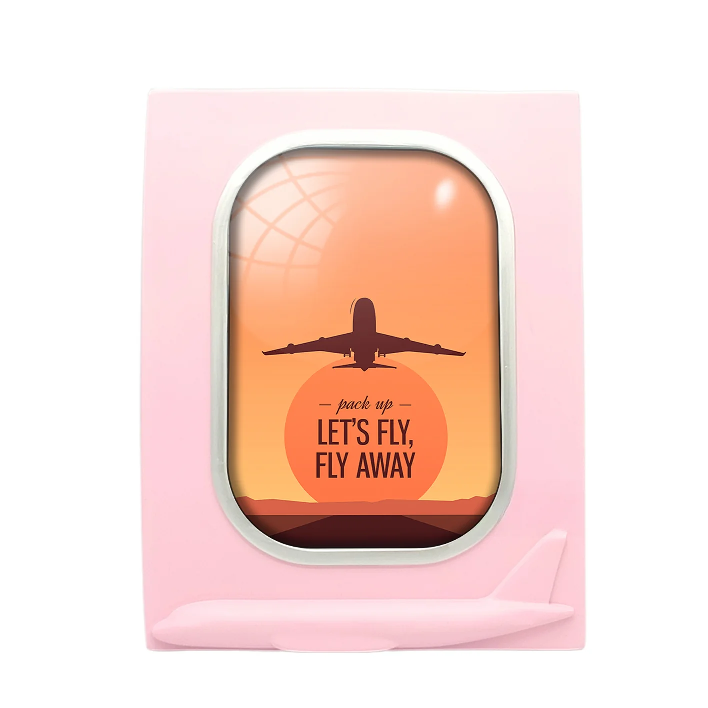 Let's Fly Away Designed Airplane Window Photo Frame - Image 3