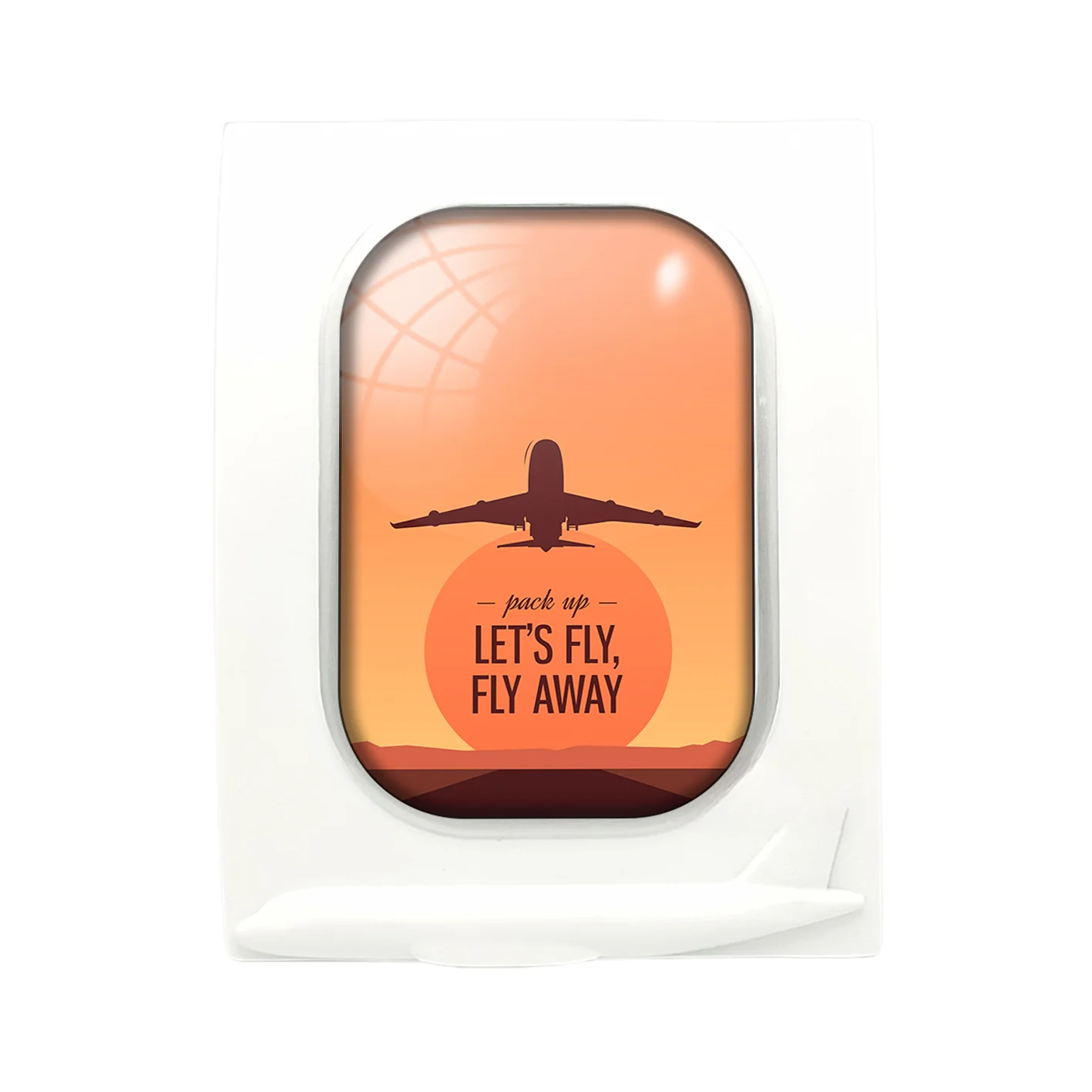 Let's Fly Away Designed Airplane Window Photo Frame - Image 4
