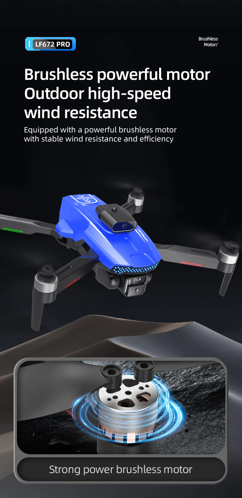 LF672 Brushless Drone: 4K Dual Camera, Optical Flow & Screen-Controlled Aerial Quadcopter - Image 10