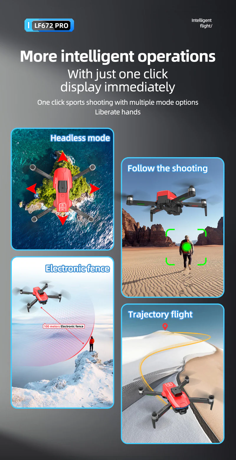 LF672 Brushless Drone: 4K Dual Camera, Optical Flow & Screen-Controlled Aerial Quadcopter - Image 11
