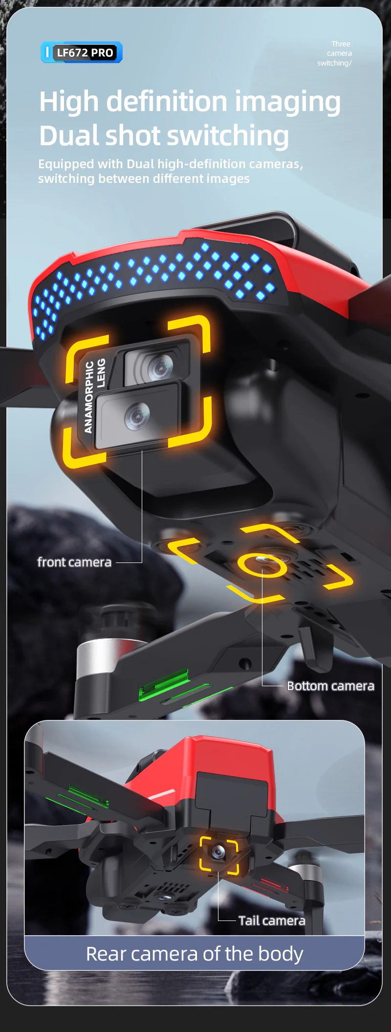LF672 Brushless Drone: 4K Dual Camera, Optical Flow & Screen-Controlled Aerial Quadcopter - Image 8