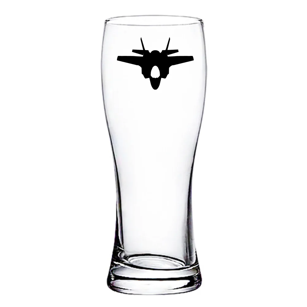 Lockheed Martin Jet 35 Lightning II Silhouette Designed Pilsner Beer Glasses - Image 2