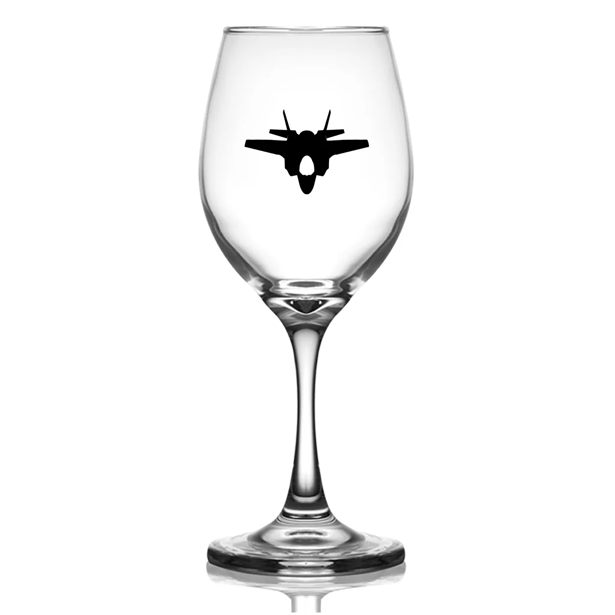 Lockheed Martin Jet 35 Lightning II Silhouette Designed Wine Glasses - Image 2