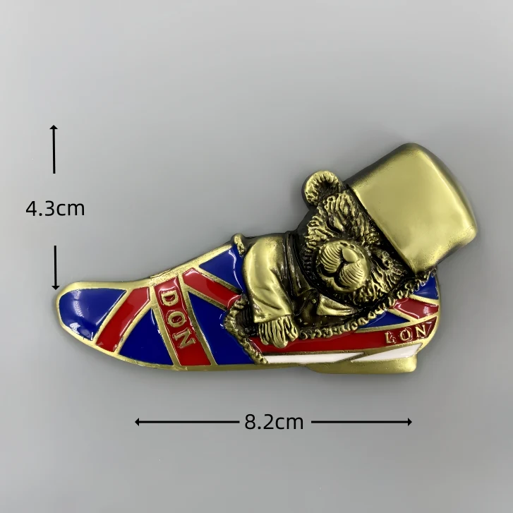 London Flag Shoes Bear 3D Metal Fridge Magnets
