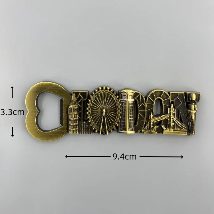 London Landmark Bottle Opener 3D Metal Fridge Magnets