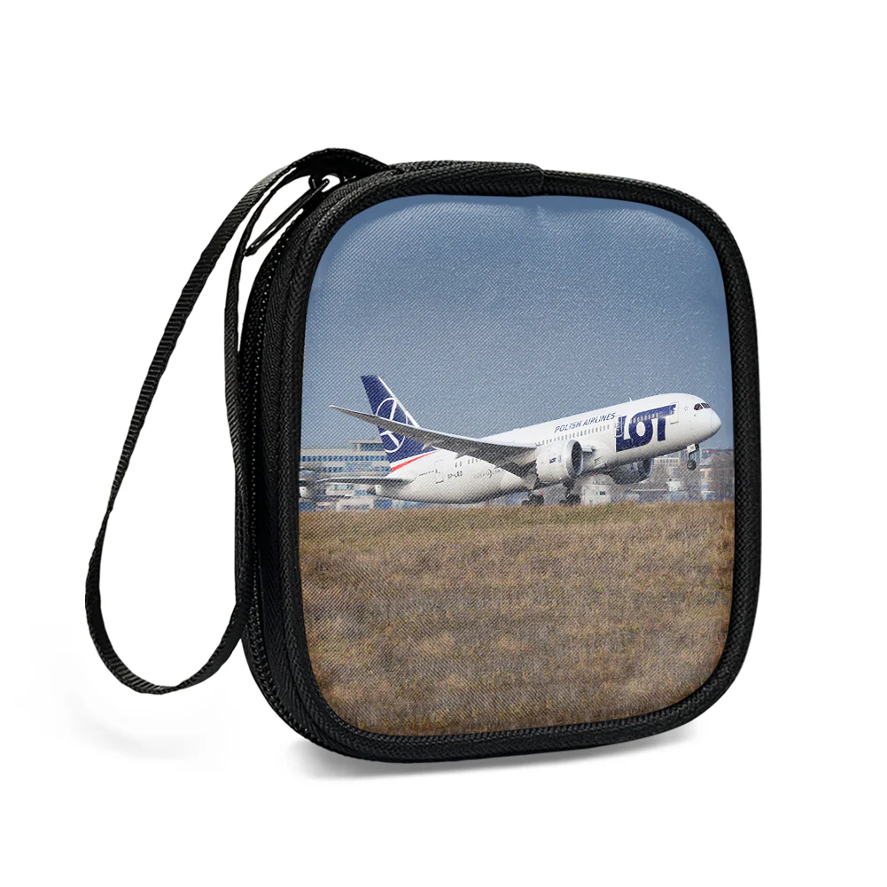 LOT Polish Airlines Boeing 787 Designed Portable Headphone Bag - Image 3