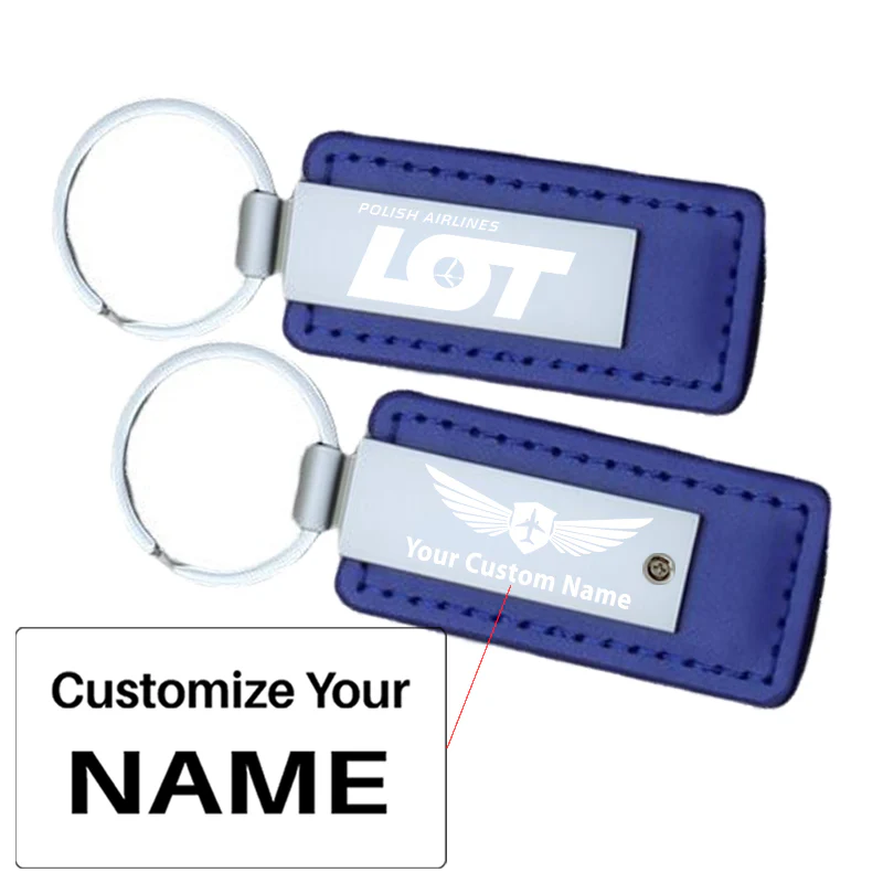 LOT Polish Airlines Faux Leather Key Chains - Image 23