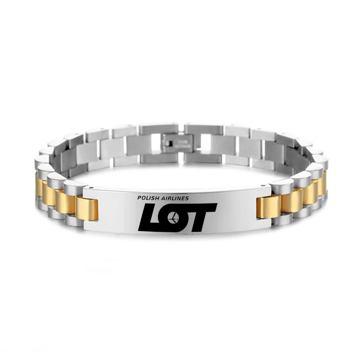 LOT Polish Airlines Designed Stainless Steel Chain Bracelets - Image 3