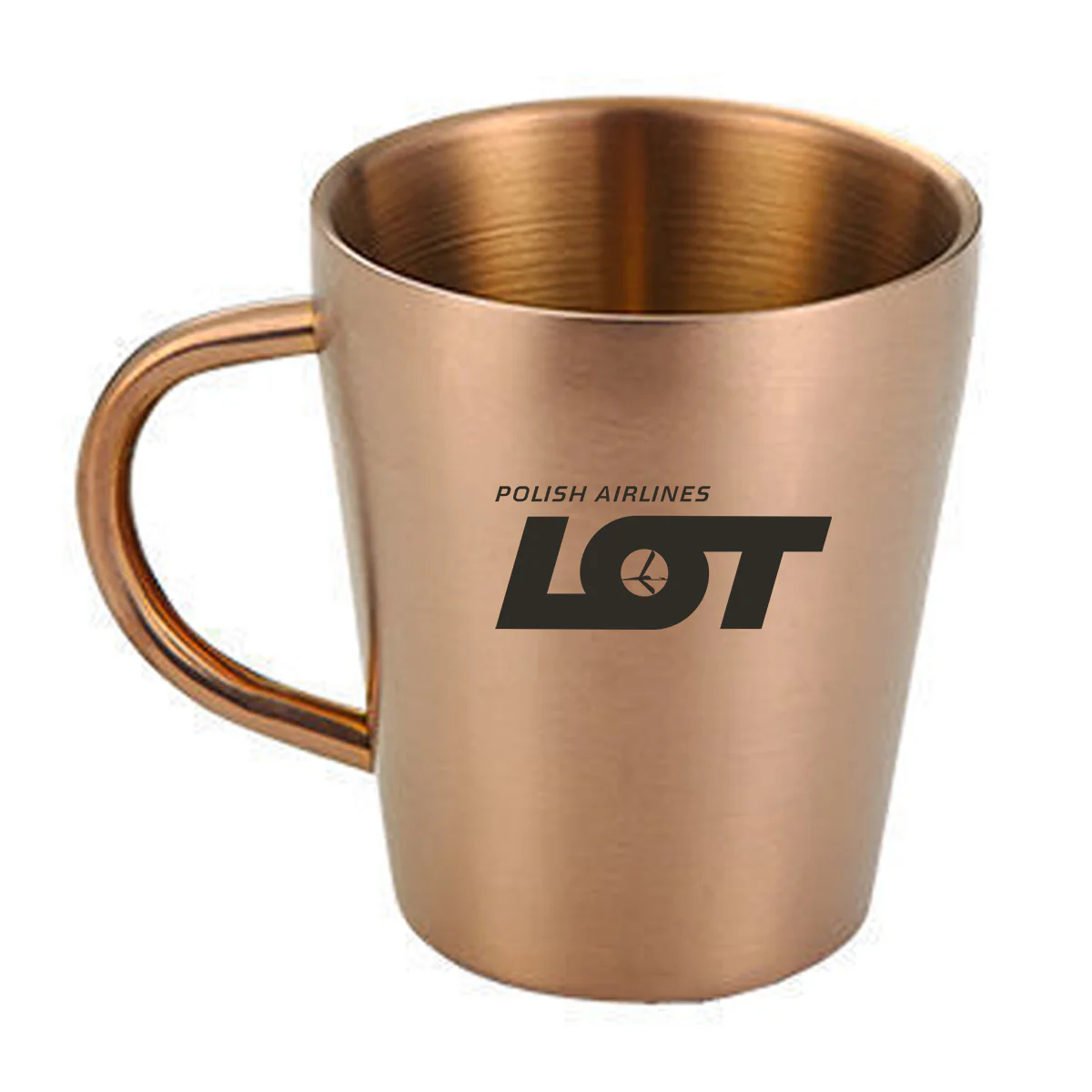 LOT Polish Airlines Designed Stainless Steel Coffee Mugs - Image 4