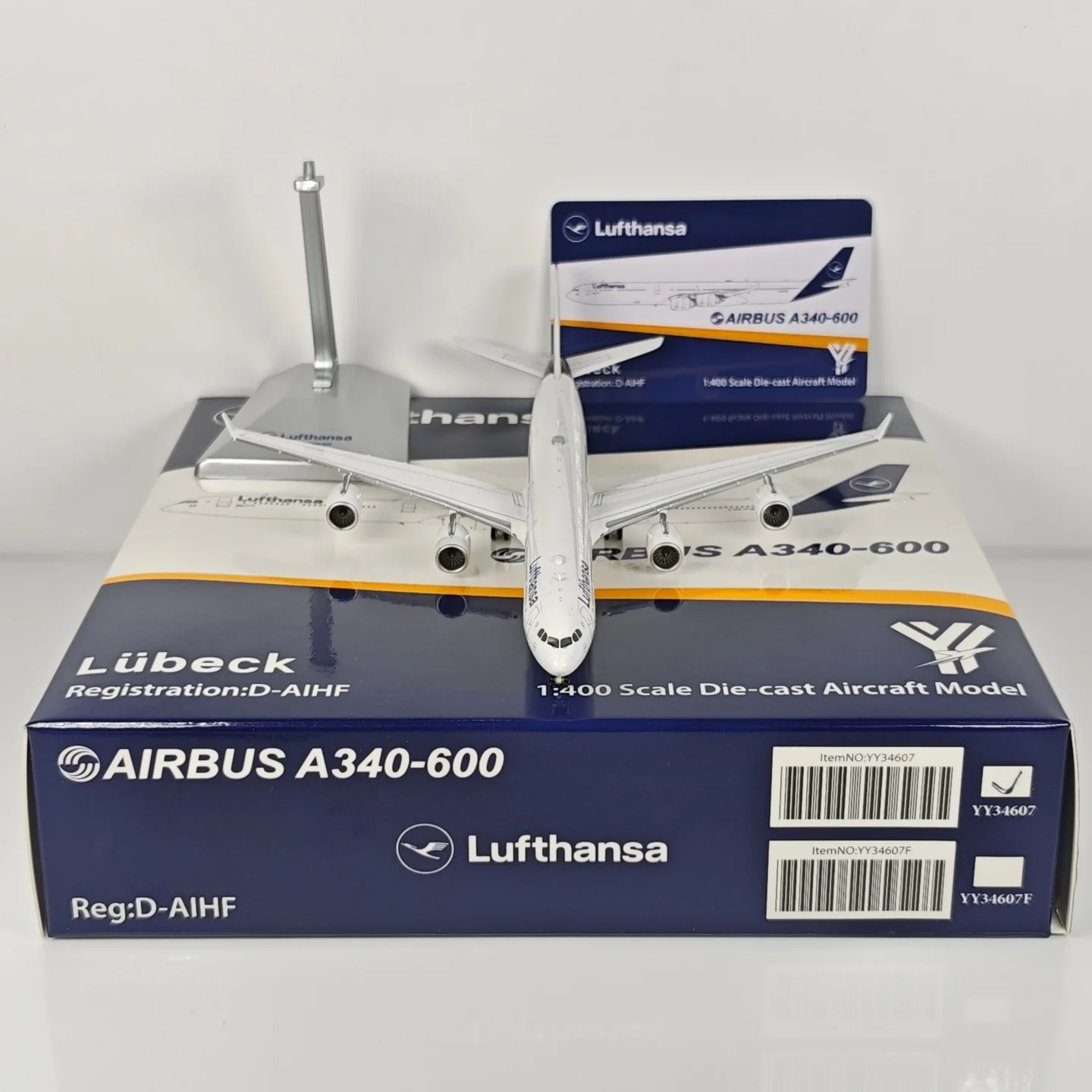 Lufthansa Germany Airbus A340-600 Airplane Model 1/400 Scale - Image 15