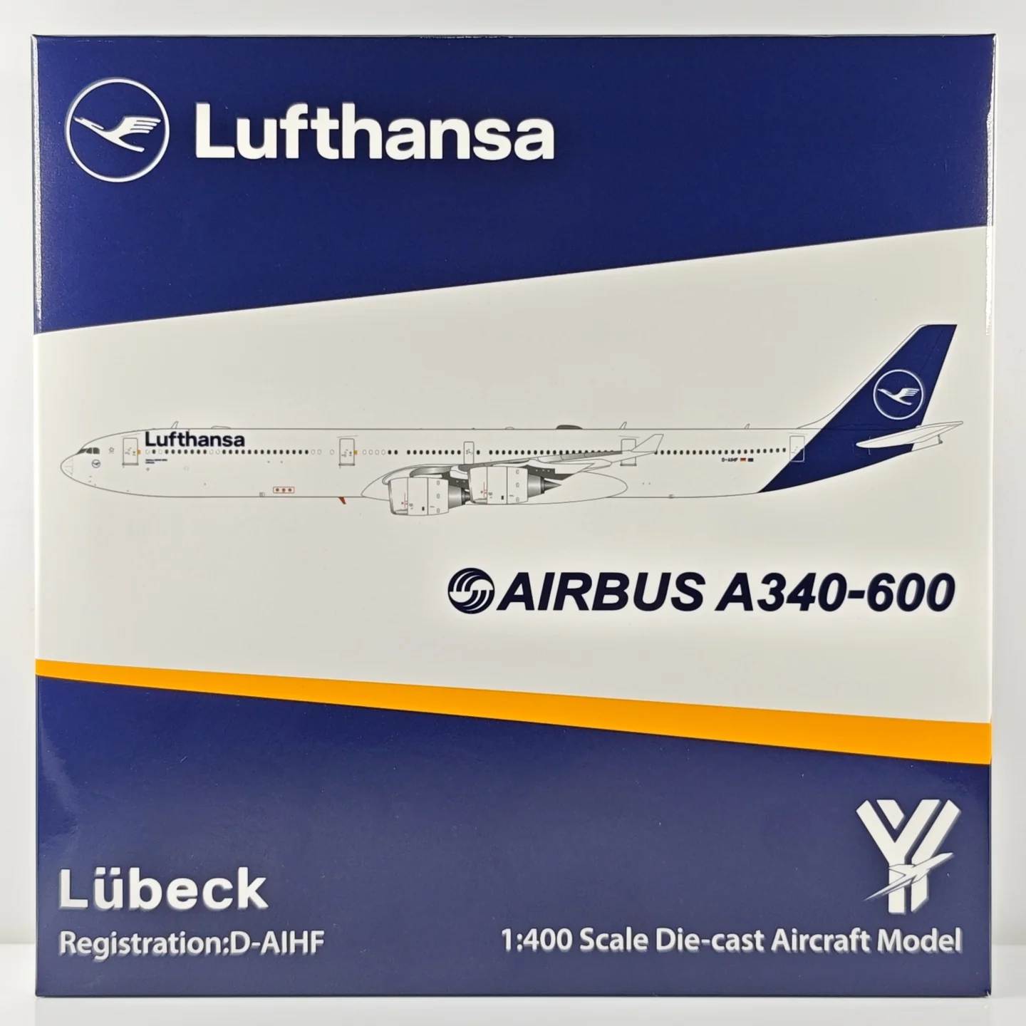 Lufthansa Germany Airbus A340-600 Airplane Model 1/400 Scale - Image 7