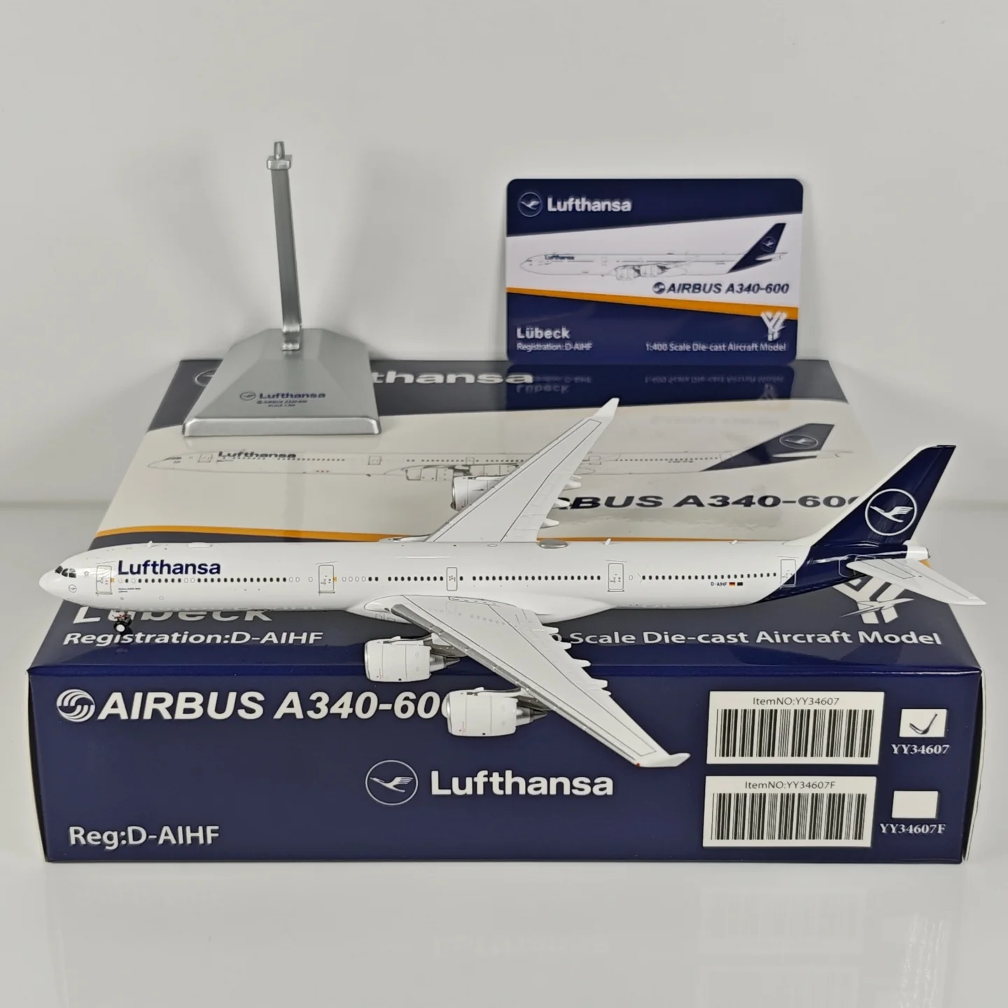 Lufthansa Germany Airbus A340-600 Airplane Model 1/400 Scale - Image 9