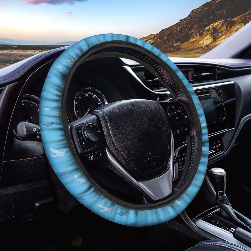 Many Propellers Designed Car Steering Wheel Cover - Image 2