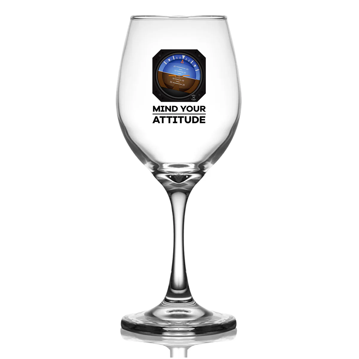 Mind Your Attitude Designed Wine Glasses - Image 2