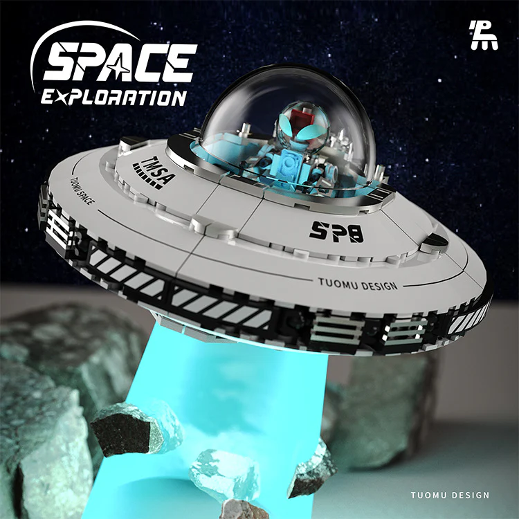 Modern UFO Spaceship Building Blocks Set