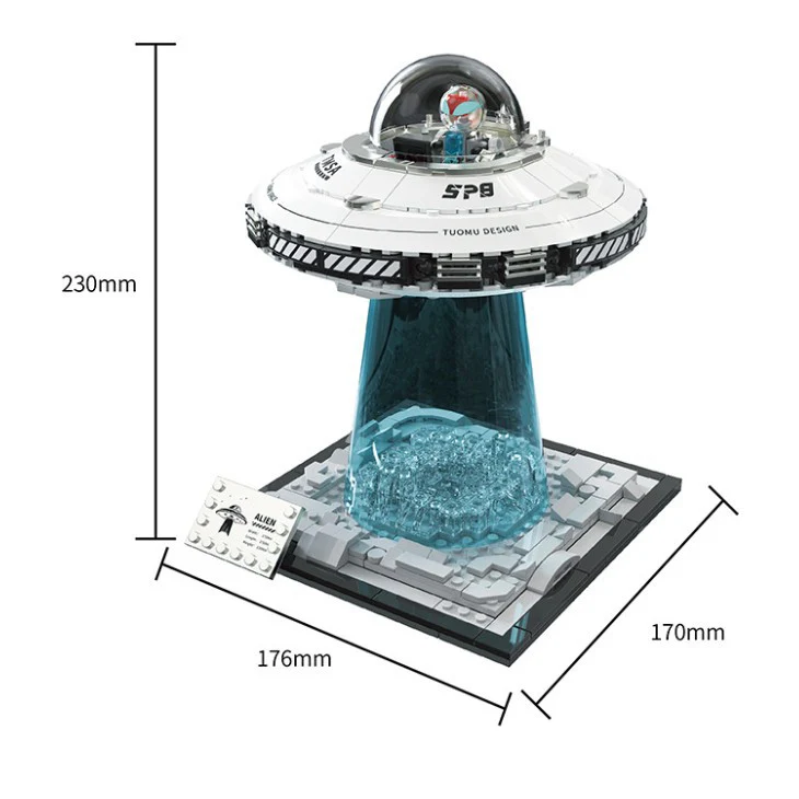 Modern UFO Spaceship Building Blocks Set - Image 2