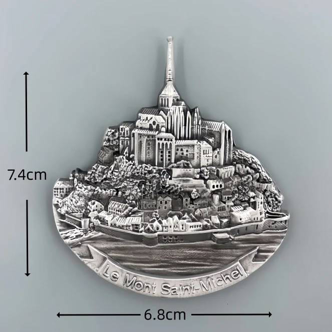 Mont Saint Michel France 3D Metal Fridge Magnets